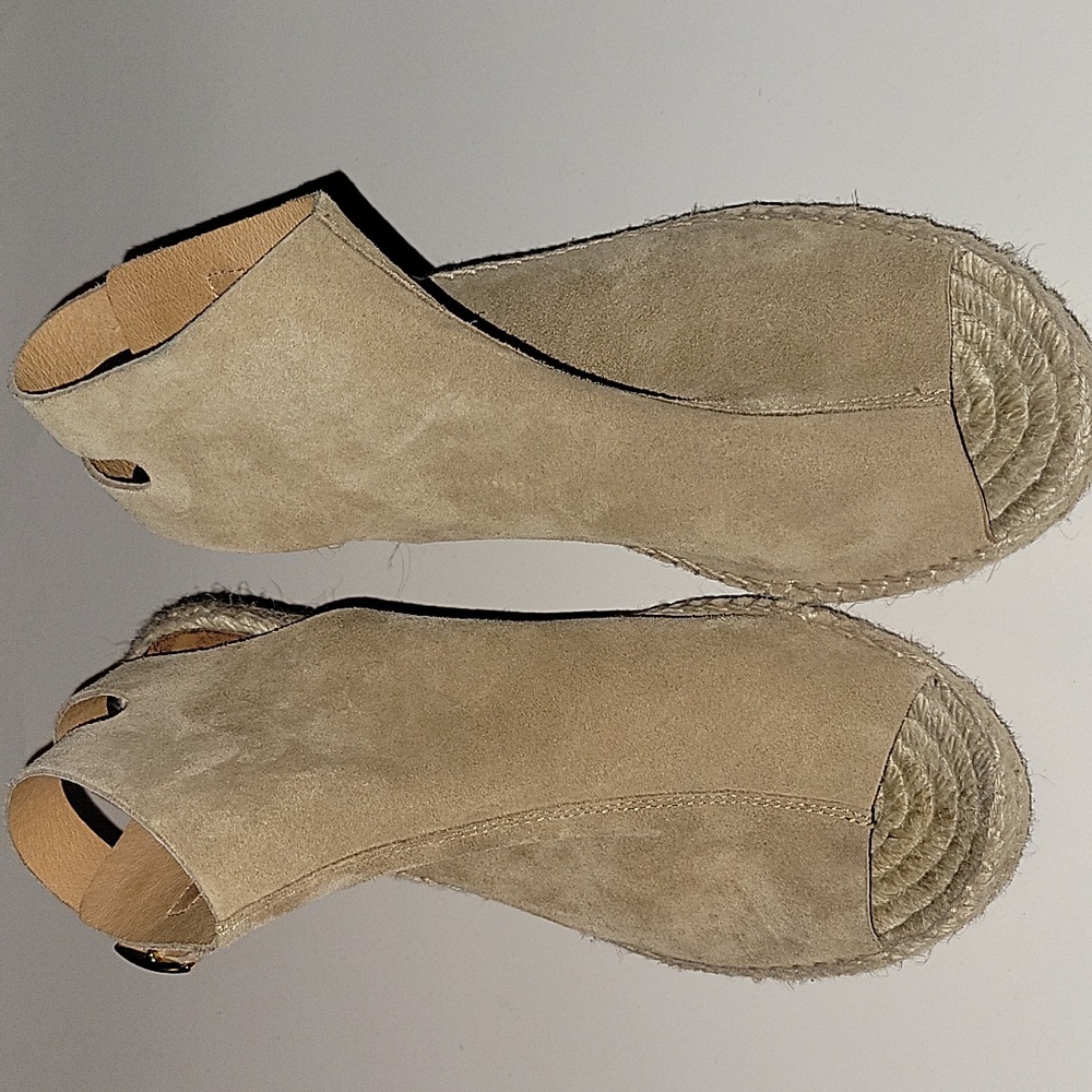 KANNA SZ 37 TAN LEATHER ESPREDRILLS GREAT CONDITION